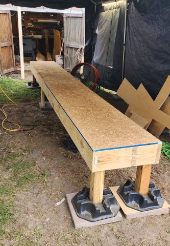 15.5' old time southeast working skiff — during planning