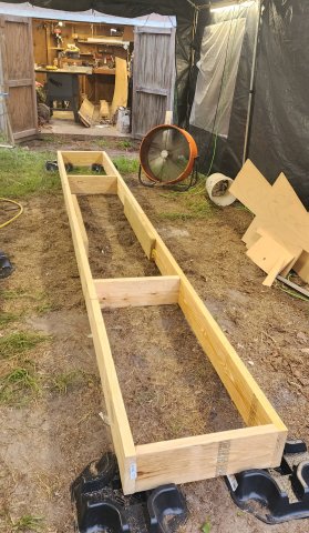15.5' old time southeast working skiff — during planning