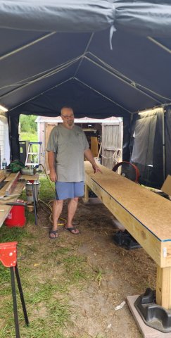 15.5' old time southeast working skiff — under construction