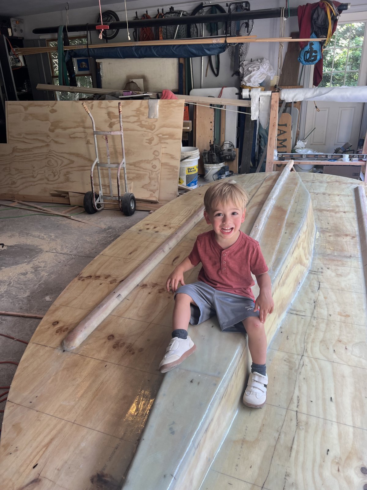 James loves to help and check on progress!