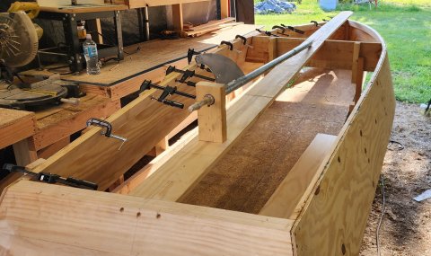15.5' old time southeast working skiff — under construction