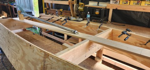 15.5' old time southeast working skiff — under construction