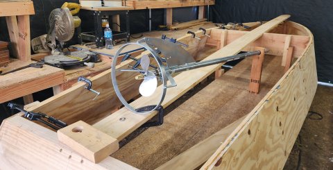 15.5' old time southeast working skiff — under construction